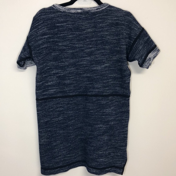 Madewell Marled Textured Blue Sweatshirt Dress Size Small - Picture 7 of 8